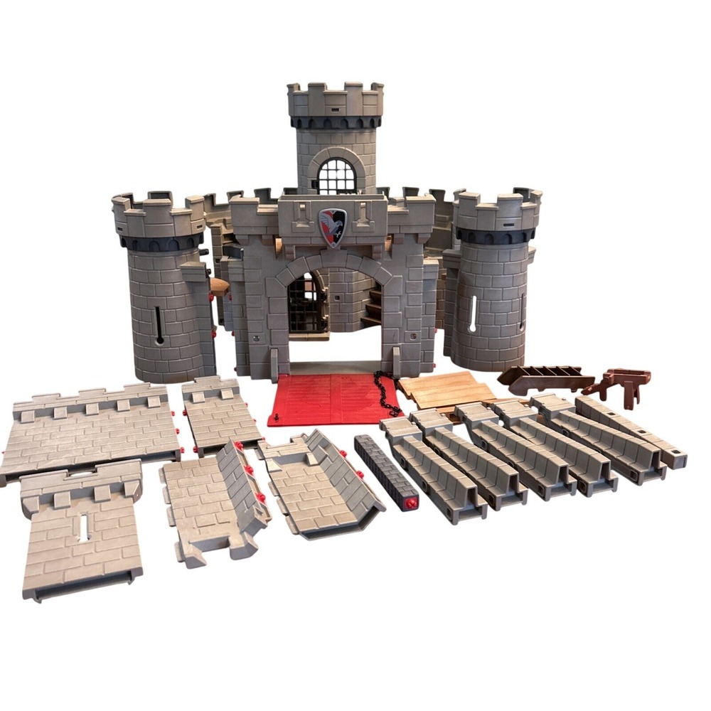 Playmobil Hawks Knight Castle #6001 Incomplete Extra Parts Turret Gate